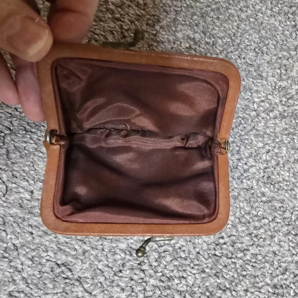 Beitsch Vintage Leather Coin Purse Cognac Color